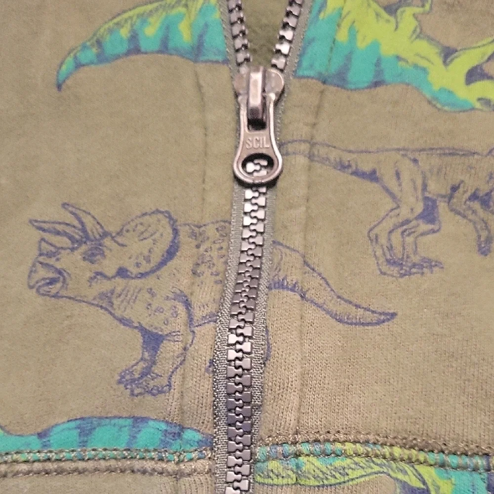 Carter's Green Dinosaur Zipup Hoodie SIZE 3T